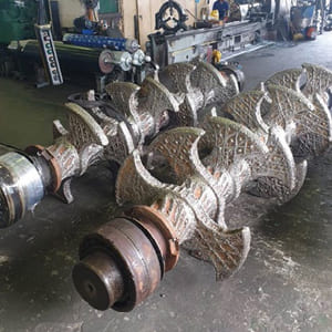 Waste Shredder Rotors after repair