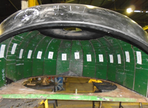 Plastic hood cover for a primary extractor lined using Hardplate 100 Plastic hood cover for a primary extractor lined using Hardplate 100