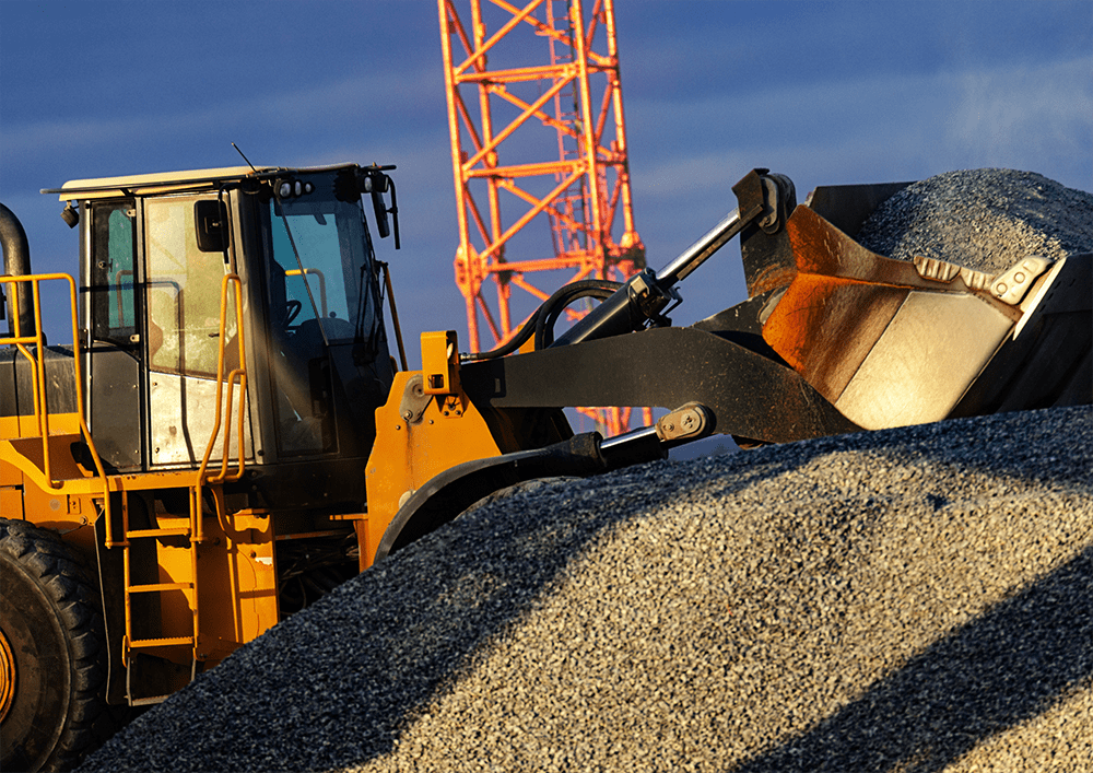 Loader transporting blast furnace slag Loader transporting blast furnace slag