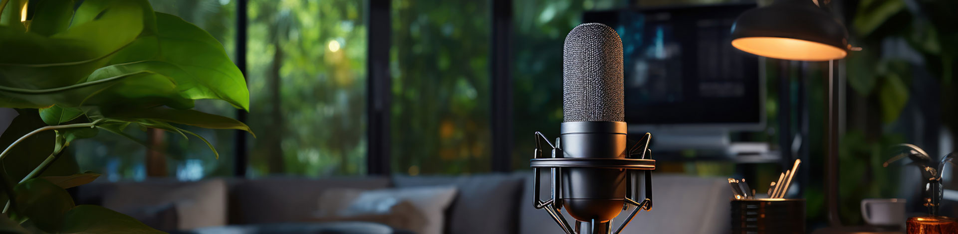 microphone-set-up-home-podcast-studio