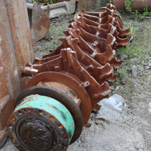 Worn shredder before repair